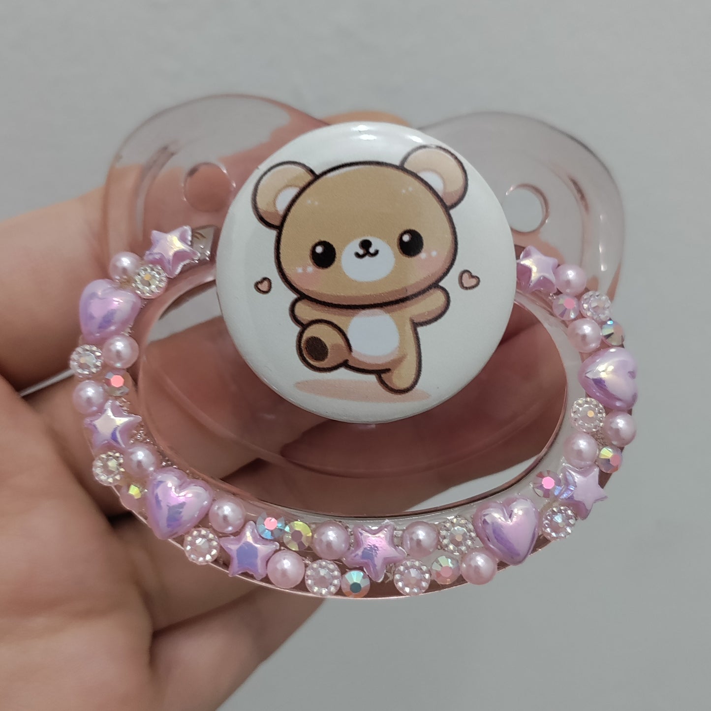 Pink Bear Paci