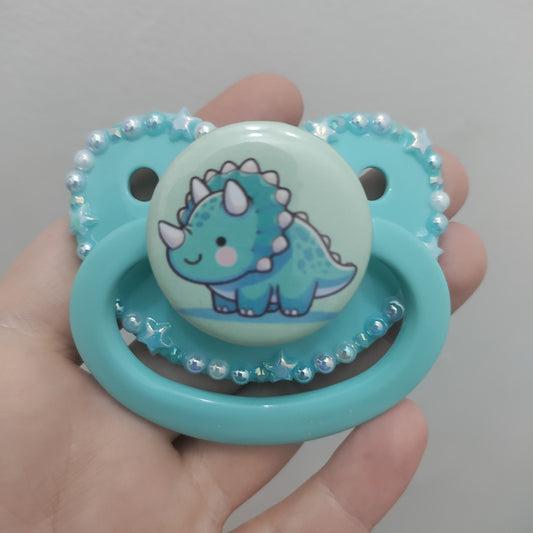 Blue Dino Paci